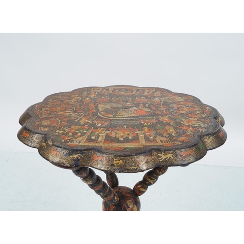 308 - 19TH-CENTURY ANGLO-INDIAN LACQUERED TABLE