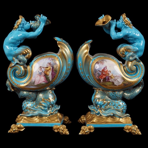 325 - PAIR 19TH-CENTURY FRENCH PORCELAIN VASES