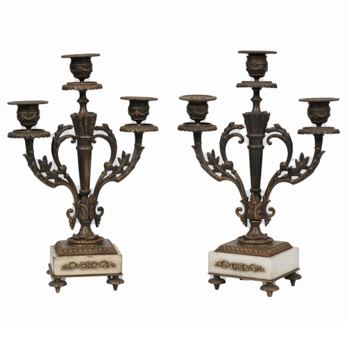 340 - PAIR ORMOLU CANDELABRAS