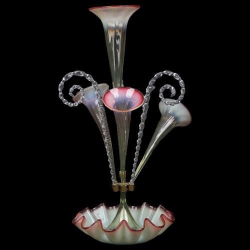 346 - VICTORIAN GLASS EPERGNE