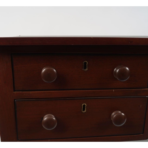 353 - GEORGE III STYLE MAHOGANY PARTNER'S DESK