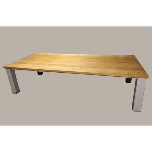 359 - LARGE BESPOKE OAK KITCHEN DINING TABLE