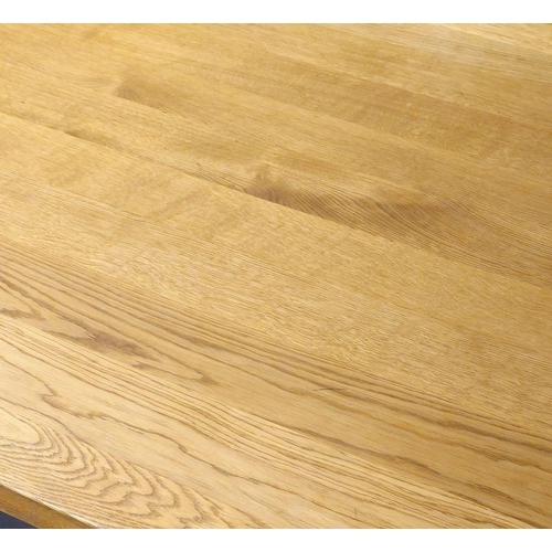 359 - LARGE BESPOKE OAK KITCHEN DINING TABLE