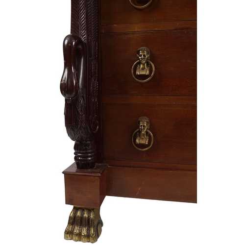 365 - NAPOLEON III MAHOGANY CHEST OF DRAWERS