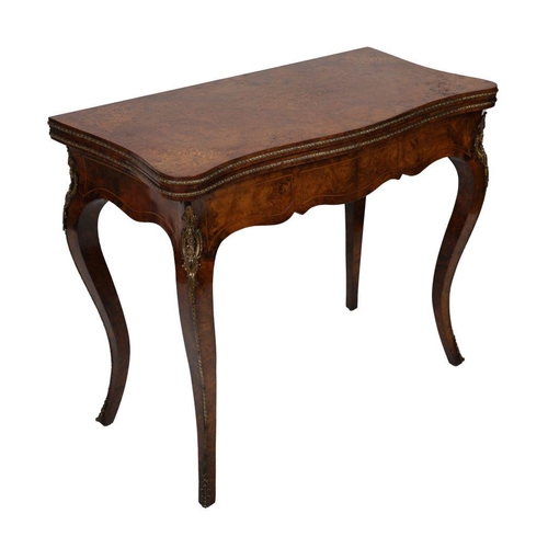 395 - 19TH-CENTURY WALNUT & MARQUETRY GAMES TABLE