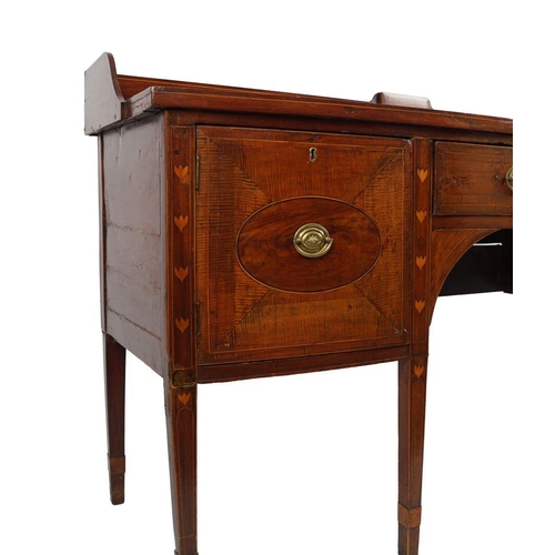 398 - GEORGE III MAHOGANY AND INLAID SIDEBOARD