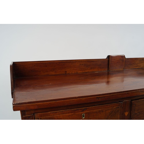 398 - GEORGE III MAHOGANY AND INLAID SIDEBOARD