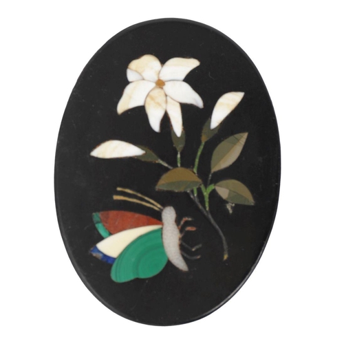 40 - GRAND TOUR MARBLE & PIETRA DURA INLAID PLAQUE