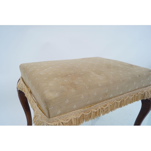 419 - EDWARDIAN UPHOLSTERED STOOL