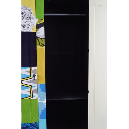 428 - MODERN FABRIC UPHOLSTERED WARDROBE