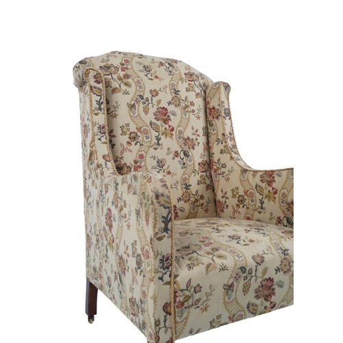 443 - EDWARDIAN WINGBACK ARMCHAIR