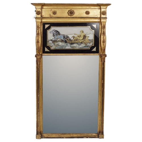 63 - REGENCY GILT FRAMED PIER MIRROR