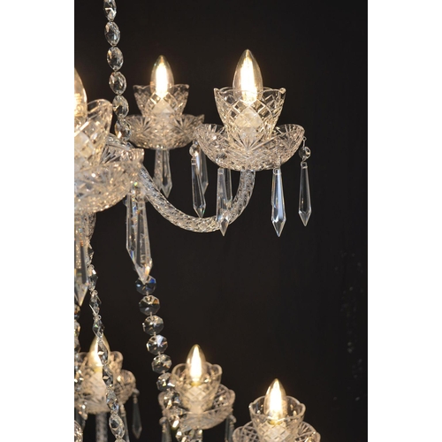 69 - IMPRESSIVE IRISH CRYSTAL CHANDELIER