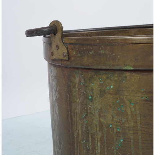 70 - LARGE 19TH-CENTURY BRASS LOG BUCKET