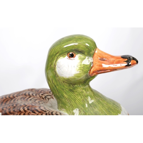 91 - CERAMIC POLYCHROME DUCK