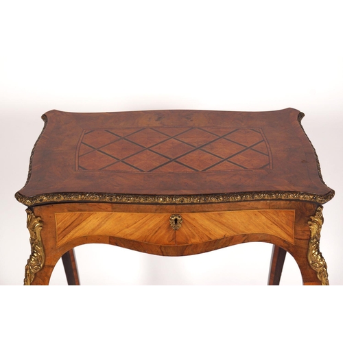 94 - 19TH-CENTURY FRENCH KINGWOOD & PARQUETRY TABLE