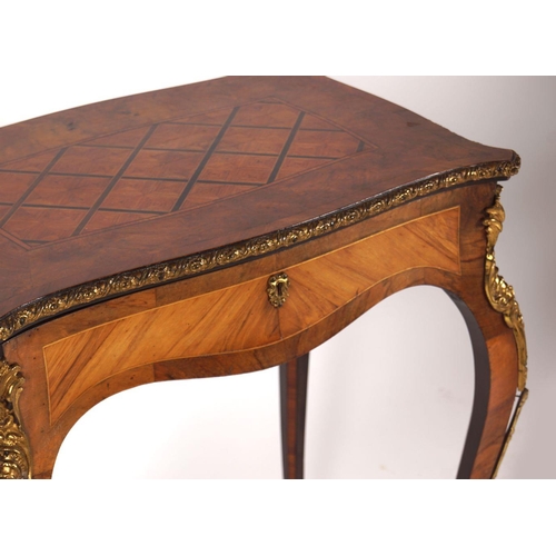 94 - 19TH-CENTURY FRENCH KINGWOOD & PARQUETRY TABLE