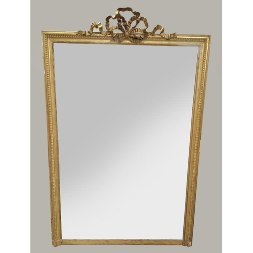 969 - 19TH-CENTURY GILT FRAMED OVERMANTLE MIRROR