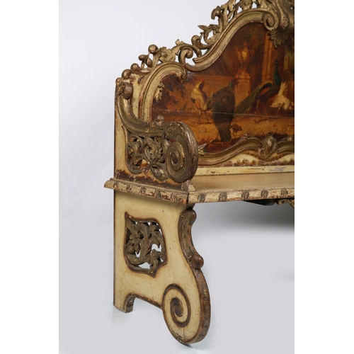 16 - 19TH-CENTURY CARVED GILTWOOD BENCH