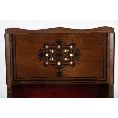 19 - 19TH-CENTURY MOTHER O'PEARL & INLAID LIQUEUR BOX
