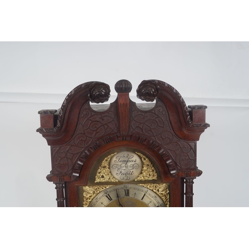 1020 - EDWARDIAN MAHOGANY CHIMING GRANDDAUGHTER CLOCK