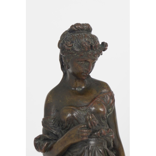 1022 - PAIR 19TH-CENTURY BRONZE FIGURES