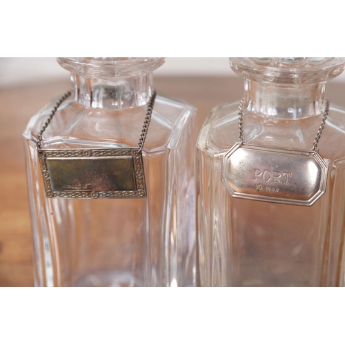 1030 - PAIR CRYSTAL DECANTERS