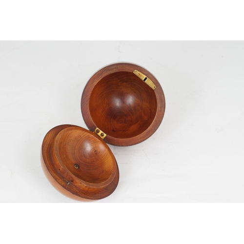 1035 - NOVEL YEW WOOD TEA CADDY