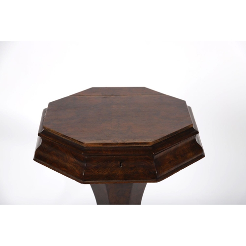 1044 - VICTORIAN BURR WALNUT WORKTABLE