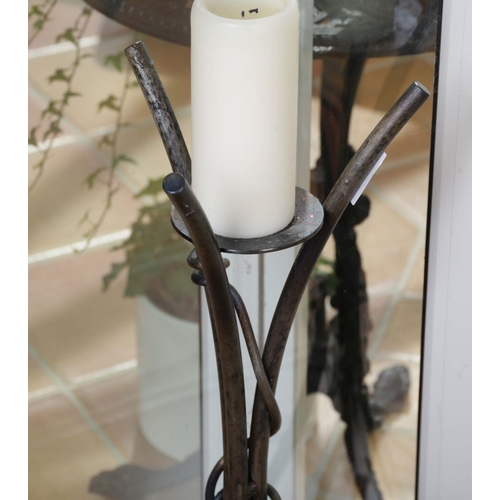 1073 - WROUGHT IRON CANDLE STAND