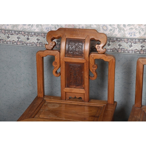 1079 - PAIR CHINESE ELM CEREMONIAL CHAIRS