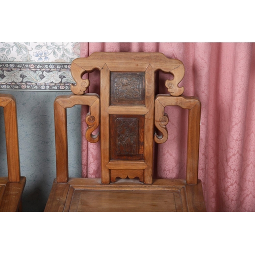 1079 - PAIR CHINESE ELM CEREMONIAL CHAIRS