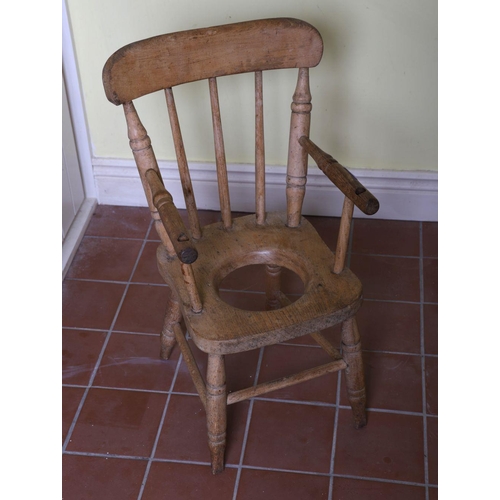 1082 - IRISH VERNACULAR CHILD'S COMMODE CHAIR