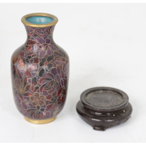 1091 - PAIR CHINESE CLOISONNE ENAMELLED VASES