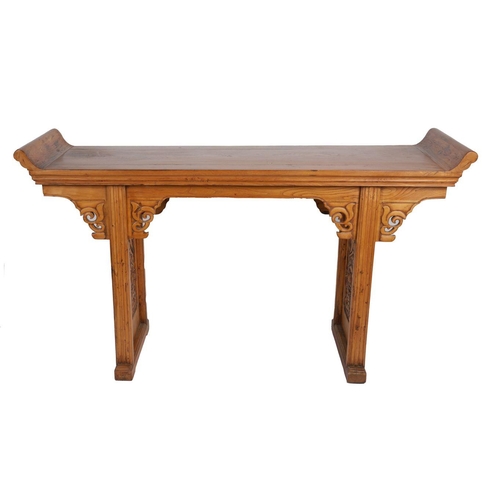 1094 - LARGE CHINESE PINE ALTAR TABLE