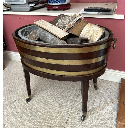 1102 - 18TH-CENTURY MAHOGANY WINE COOLER