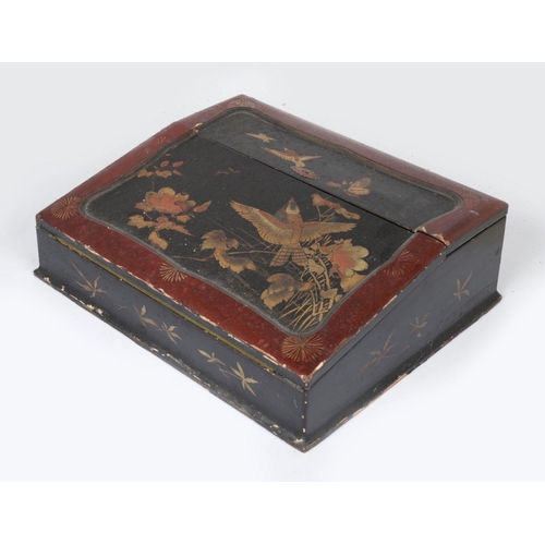 1108 - 19TH-CENTURY JAPANESE LACQUERED SLOPE DESK