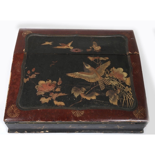 1108 - 19TH-CENTURY JAPANESE LACQUERED SLOPE DESK