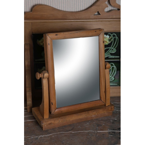 1109 - VICTORIAN PINE CRUTCH MIRROR