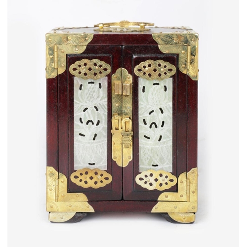 1110 - CHINESE BRASS-MOUNTED AMAH BOX