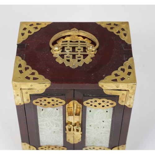 1110 - CHINESE BRASS-MOUNTED AMAH BOX