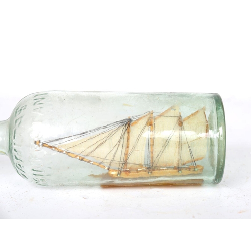 1120 - 19TH-CENTURY SAILING BOAT IN A BOTTLE