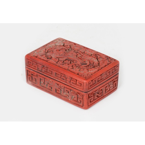 1136 - CHINESE CINNEBAR LACQUERED BOX