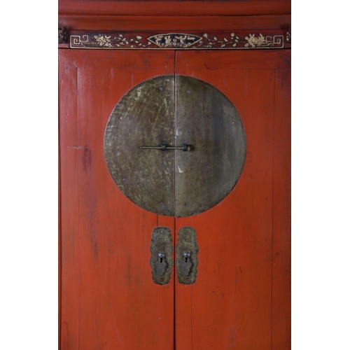 1137 - CHINESE LACQUERED MARRIAGE CABINET