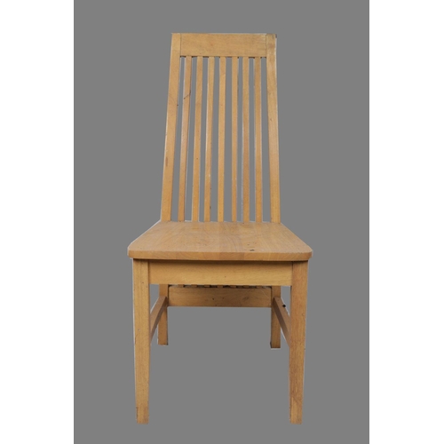 1142 - SET OF 5 DESIGNER HARDWOOD DINING CHAIRS