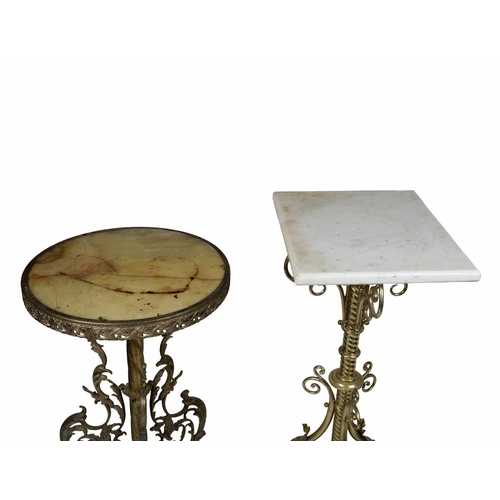 1144 - TWO 19TH-CENTURY BRASS TABLES