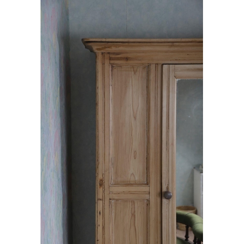 1162 - VICTORIAN PINE WARDROBE