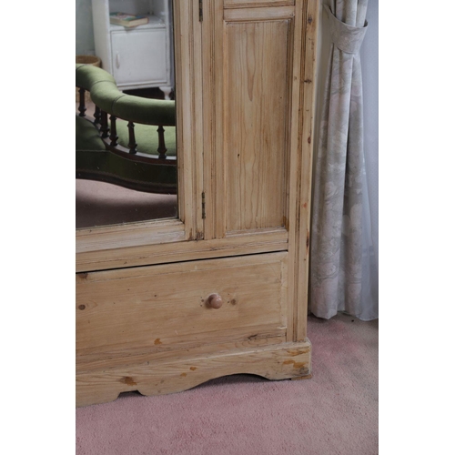 1162 - VICTORIAN PINE WARDROBE