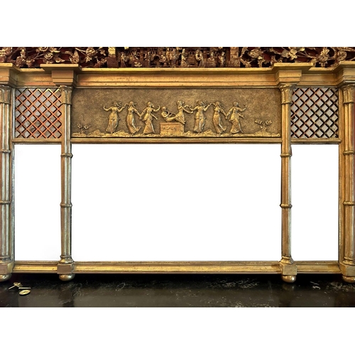 1172 - 19TH-CENTURY GILT FRAMED OVERMANTEL