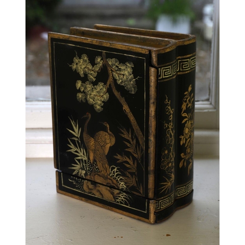 1173 - CHINESE LACQUERED VANITY BOX